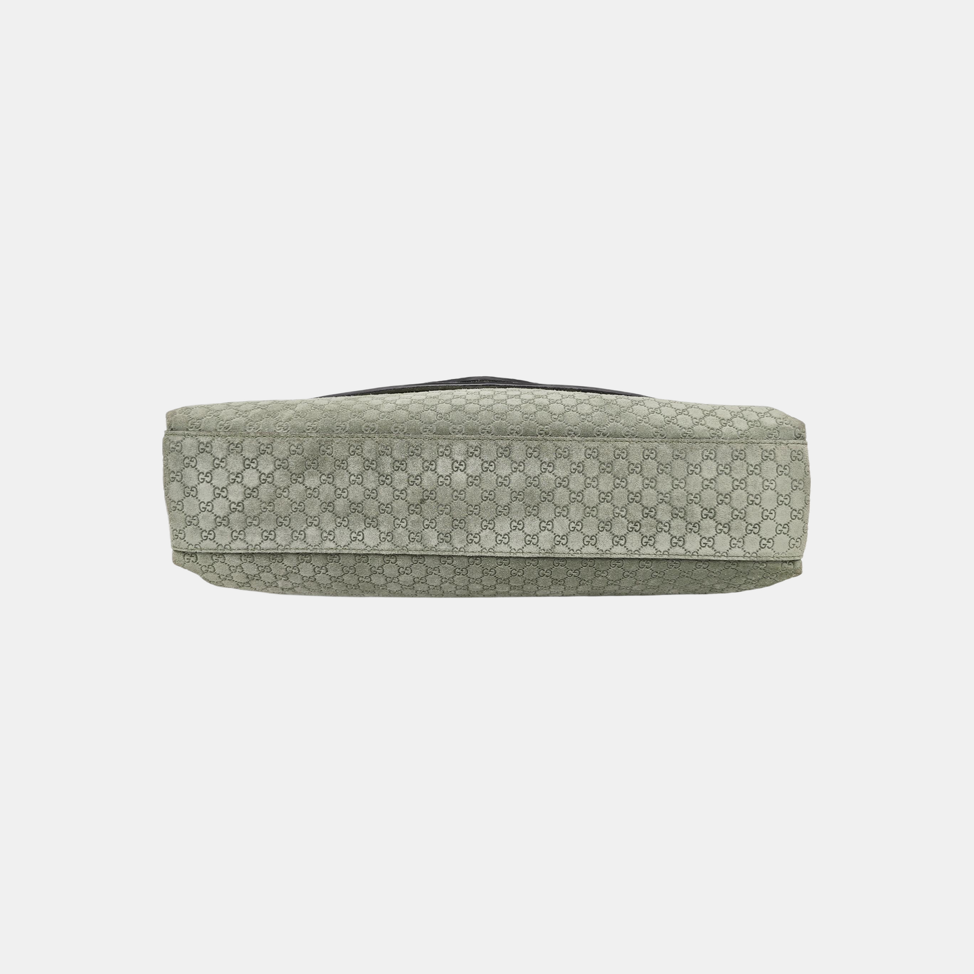 Monogram Suede Shoulder Bag Green