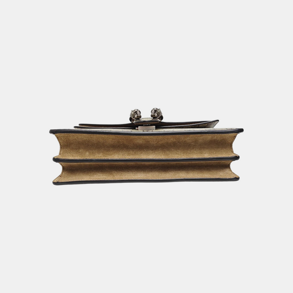 Dionysus Small Monogram Coated Canvas Beige