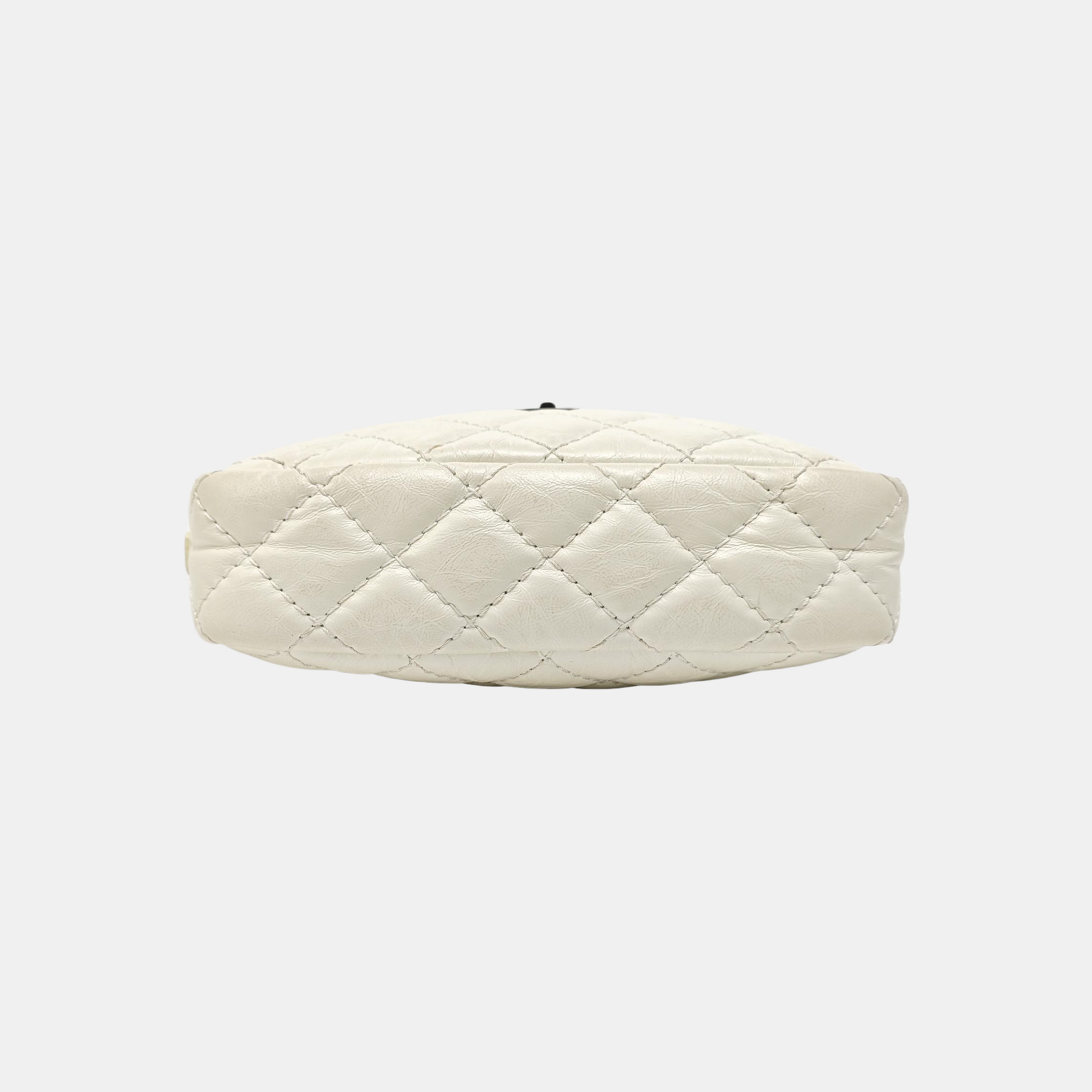 2.55 224 Quilted Calfskin White