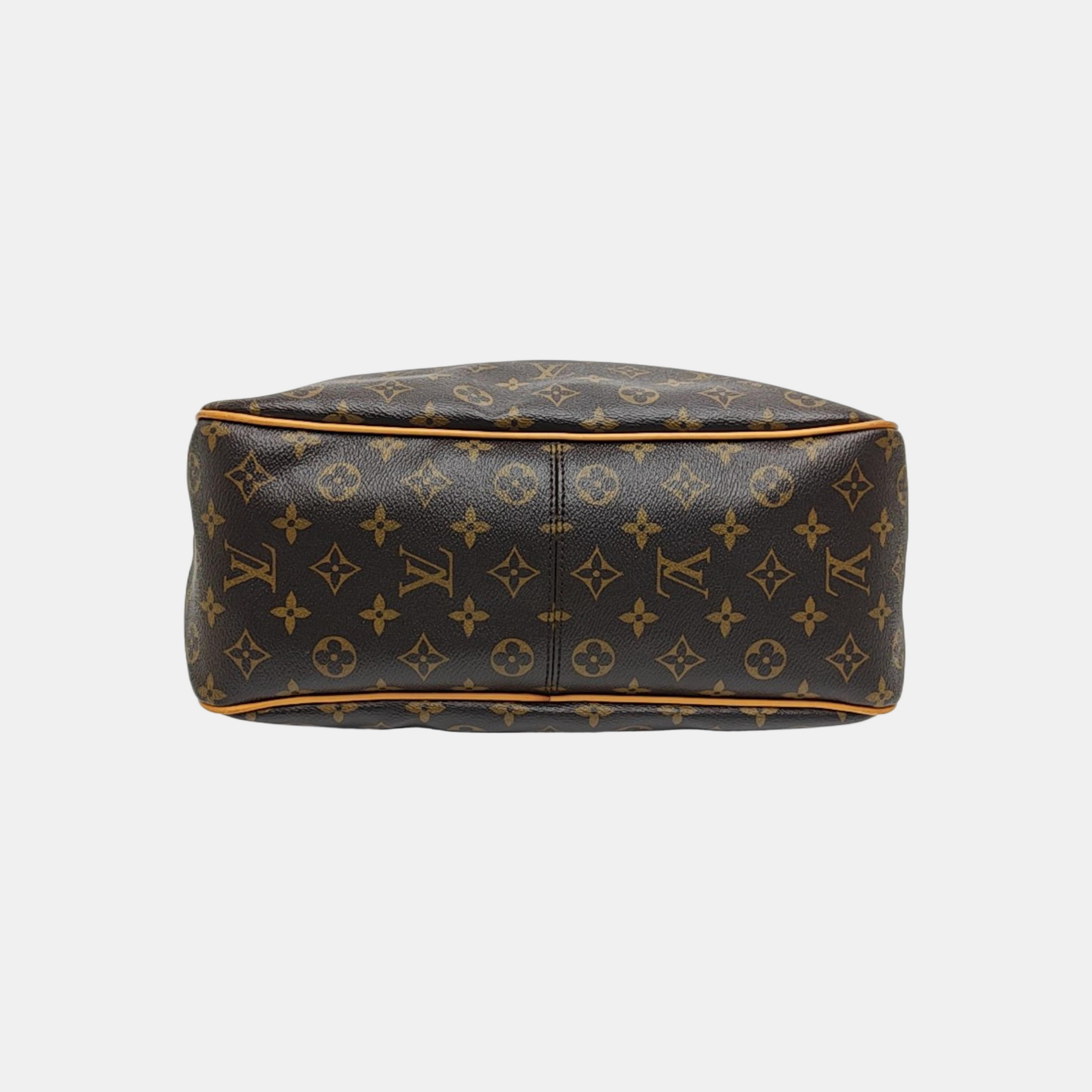 Monogram Coated Canvas Top Handle Bag Brown