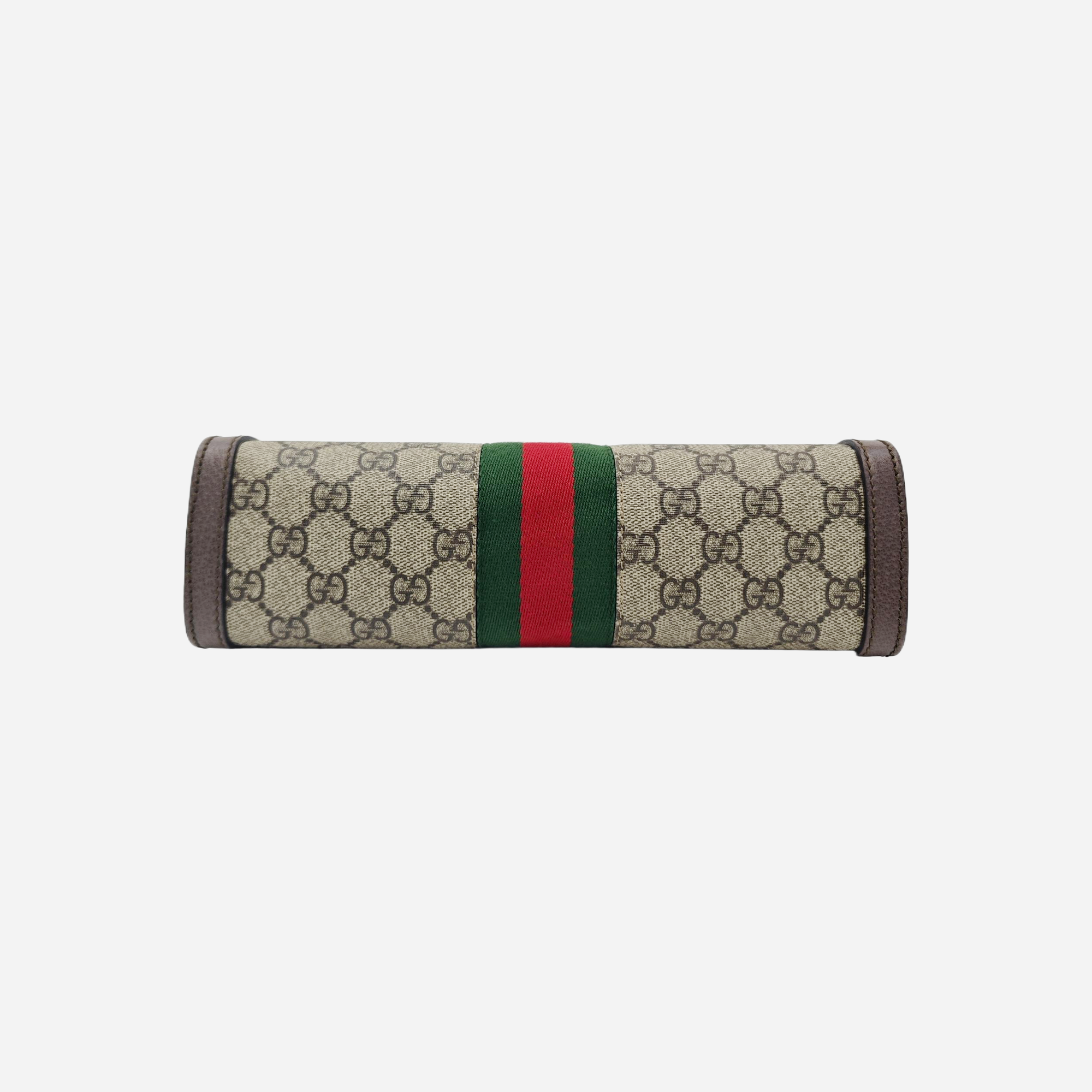 Ophidia Small Monogram Coated Canvas Beige