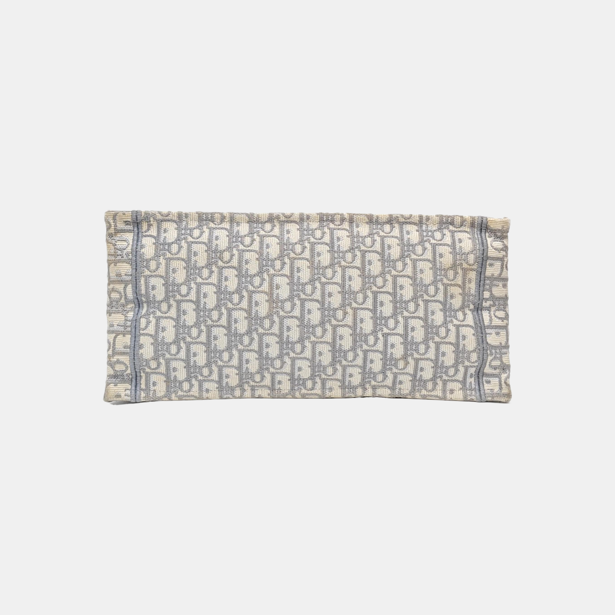 Book Tote Medium Oblique Canvas White