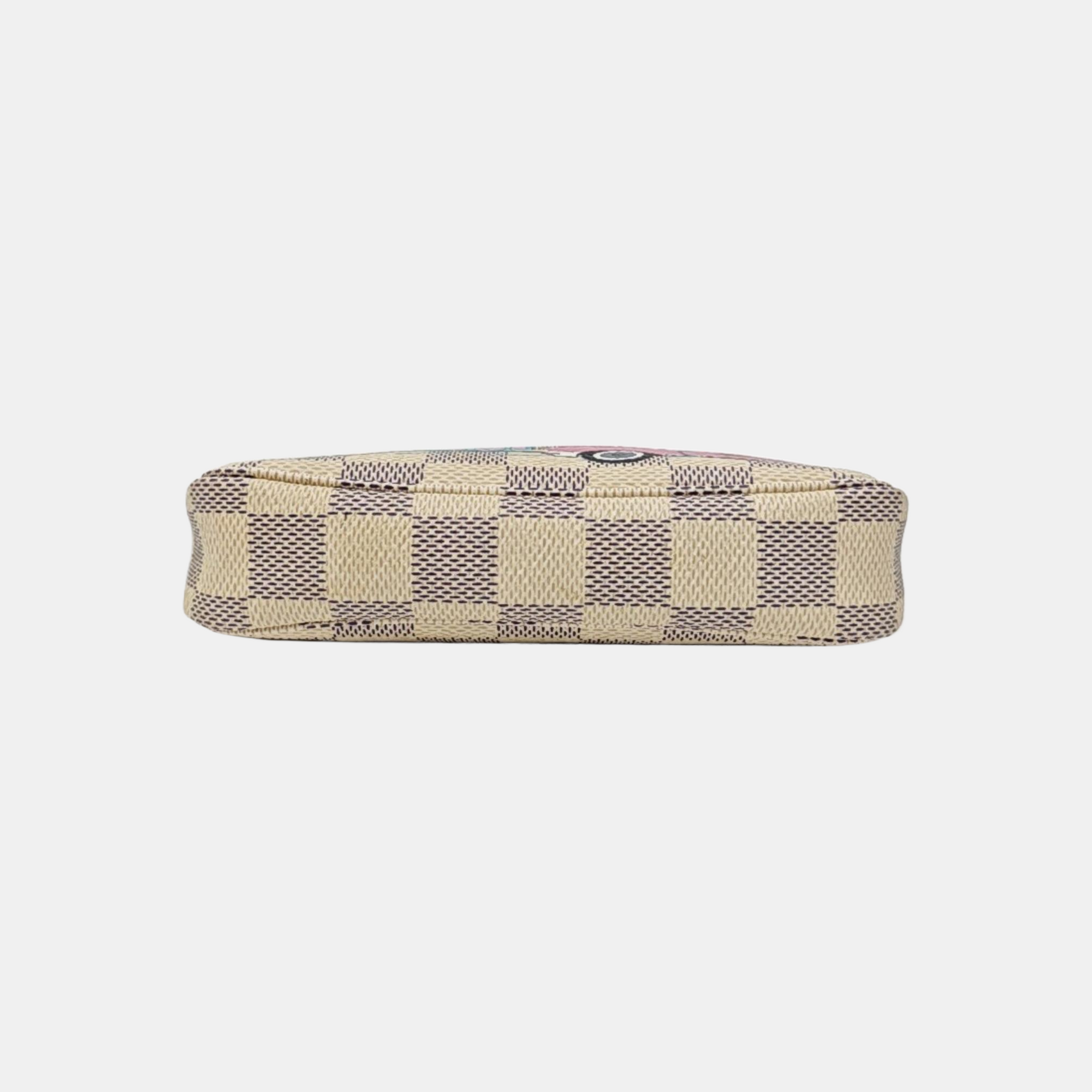 ACCESSOIRES Mini Damier Azur Coated Canvas White