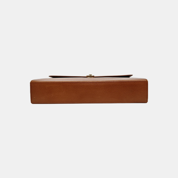 Calfskin Shoulder Bag Brown