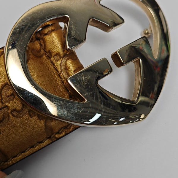 Leather Belt Gold