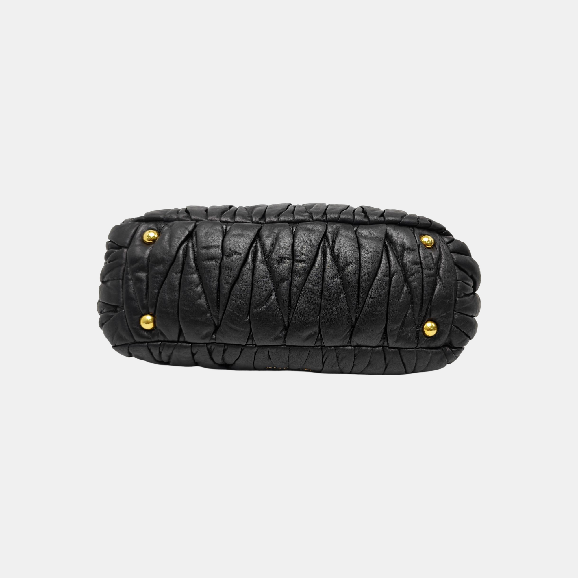 Quilted Lambskin Tote Bag Black