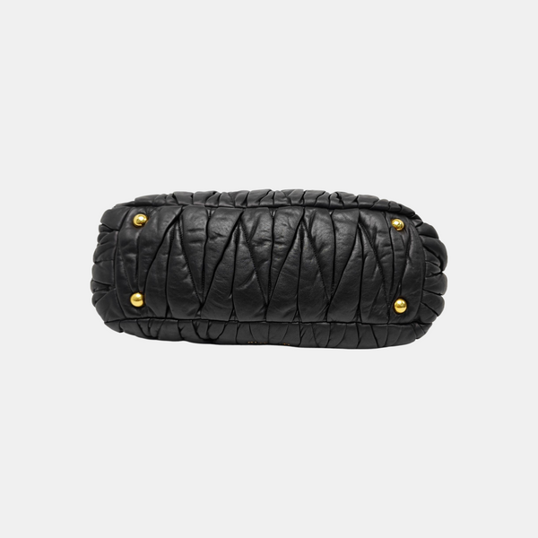 Quilted Lambskin Tote Bag Black