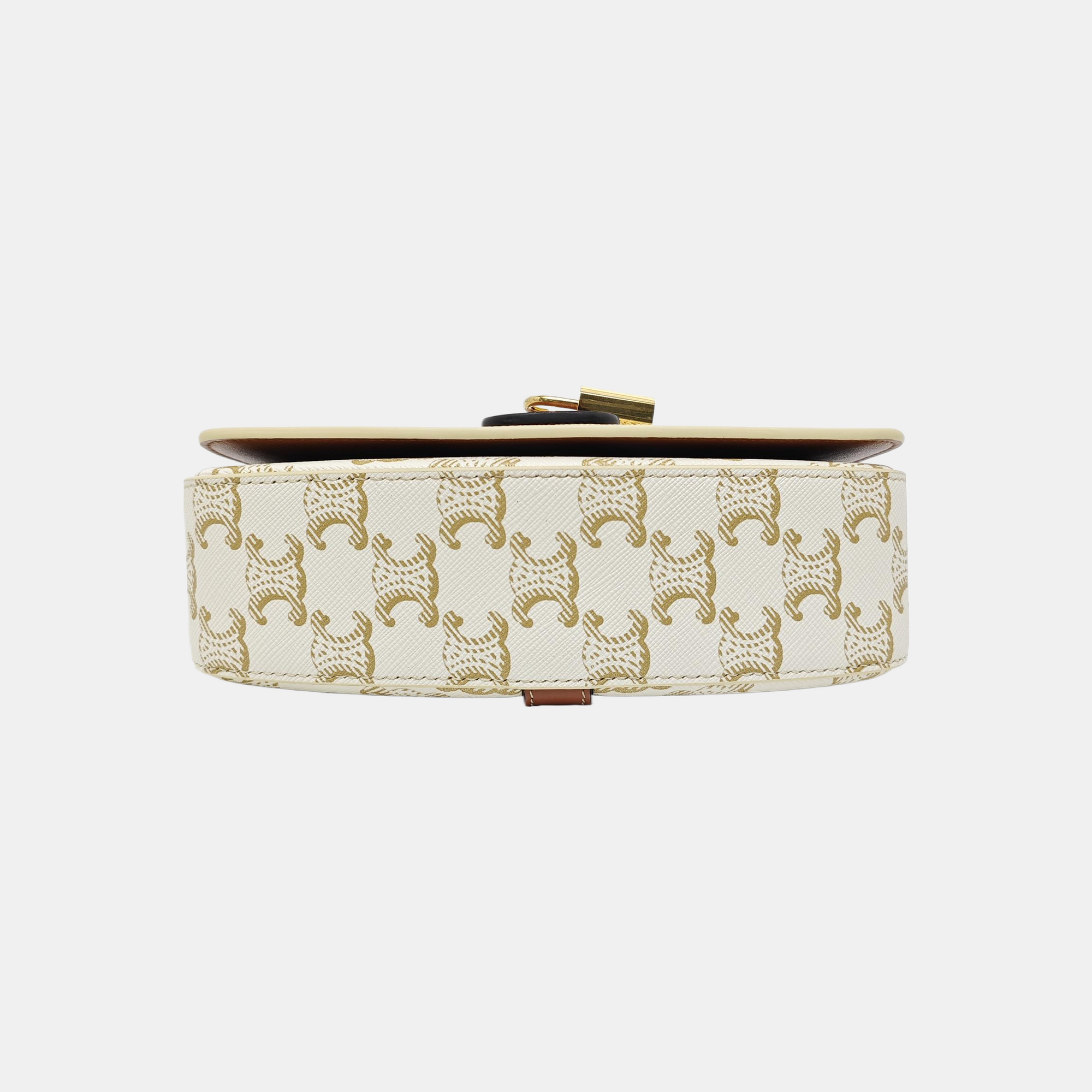 Coated Canvas Shoulder Bag White