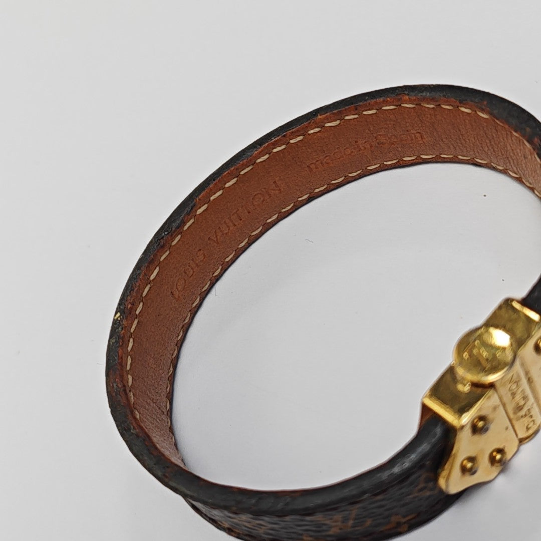 Coated Canvas Brown Bangle