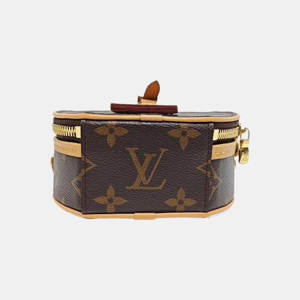 BOITE CHAPEAU Mini Monogram Coated Canvas Brown