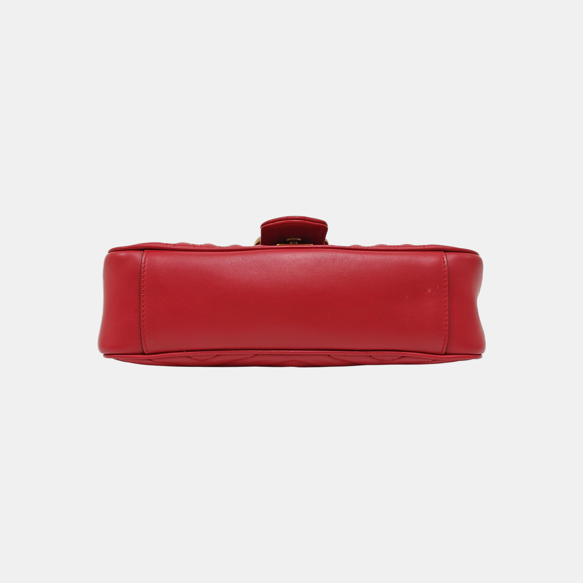 GG Marmont Medium Quilted Calfskin Red