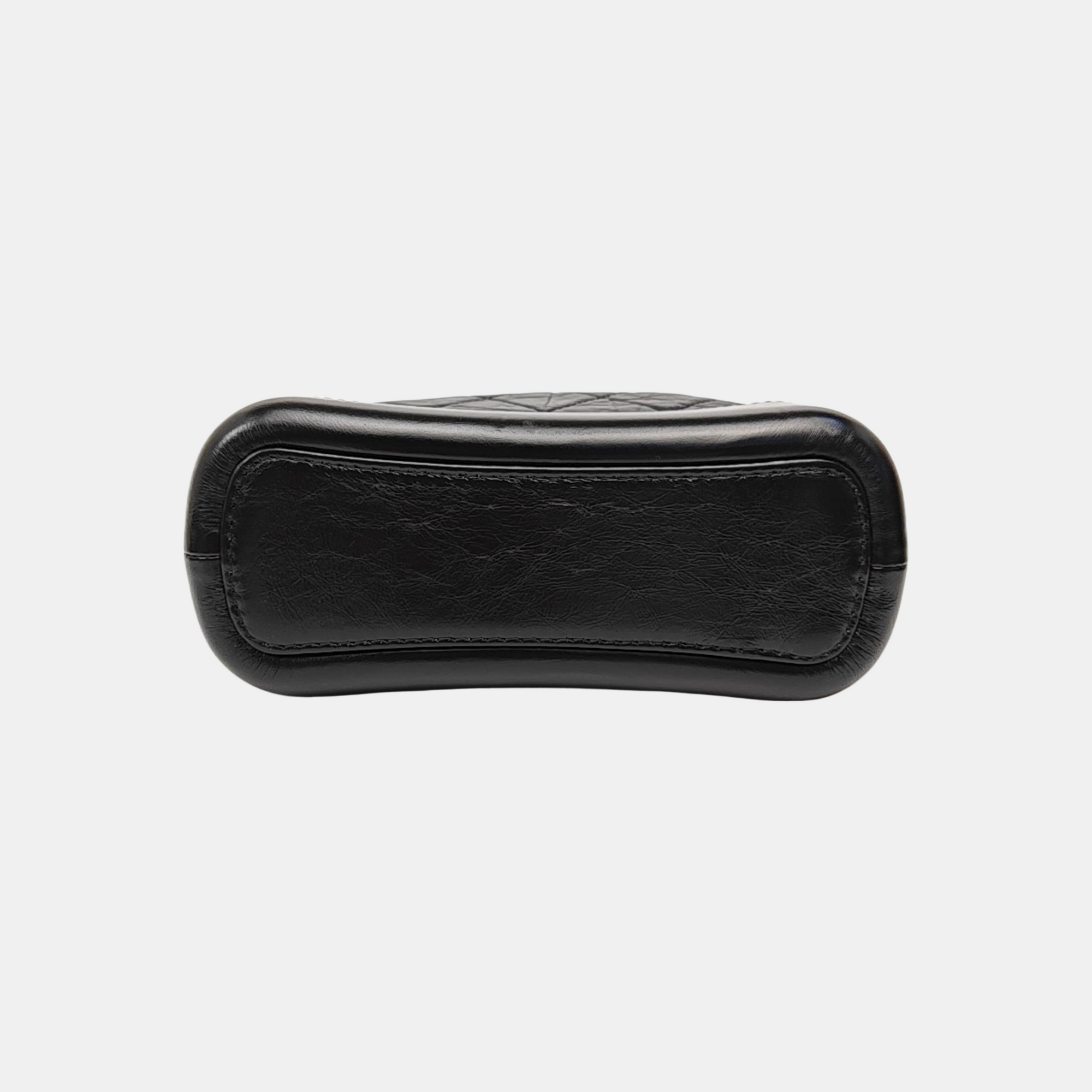 GABRIELLE Small Quilted Vintage Calf Black