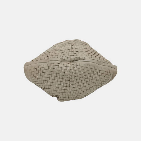 Lambskin Top Handle Bag Gray