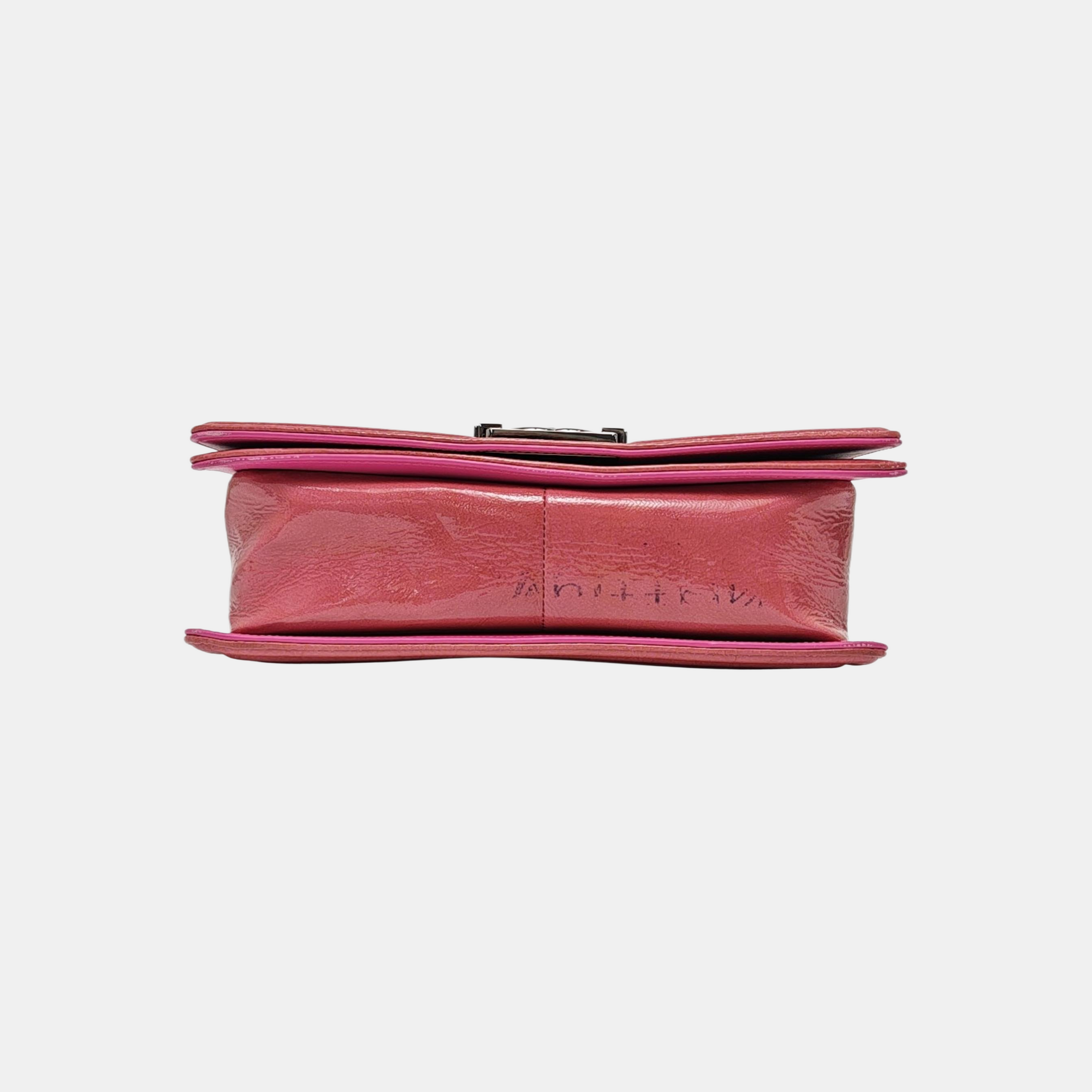 BOY CHANEL Medium Quilted Wool Red