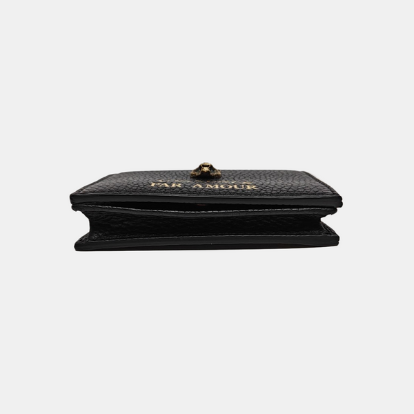 Animalier Large Calfskin Black Card Holder