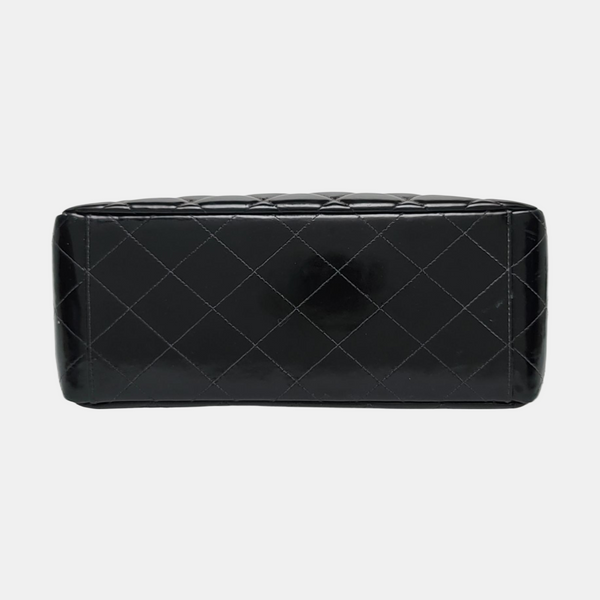 Quilted Patent Leather Black