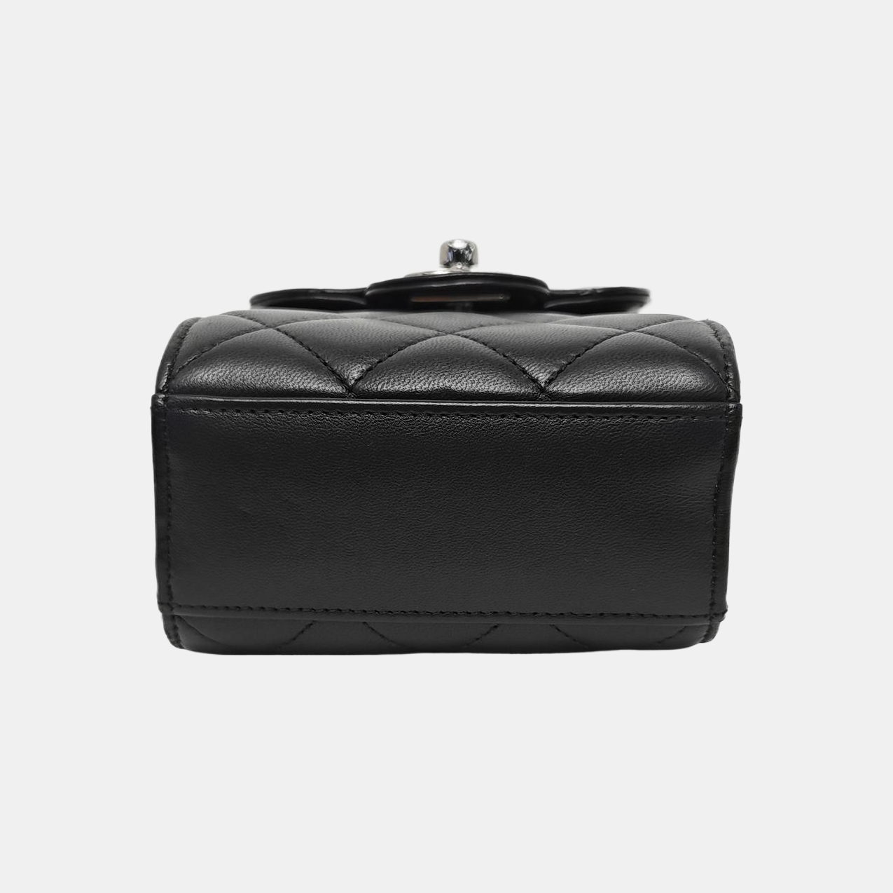 Quilted Lambskin Shoulder Bag Black