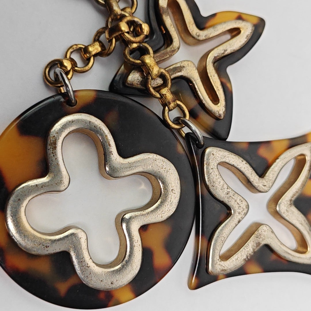Metal Bag Charm Brown