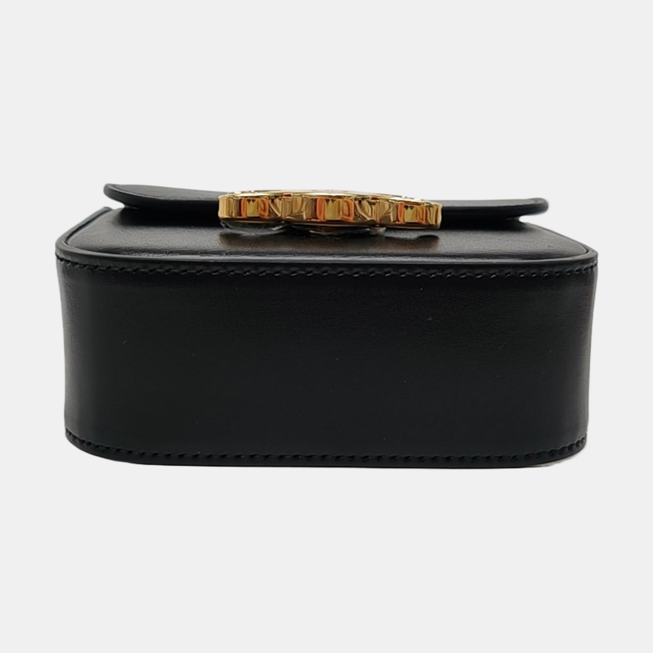 Authenticated pre-owned  TRIOMPHE Mini Calfskin Black - Belt Bag at Looply