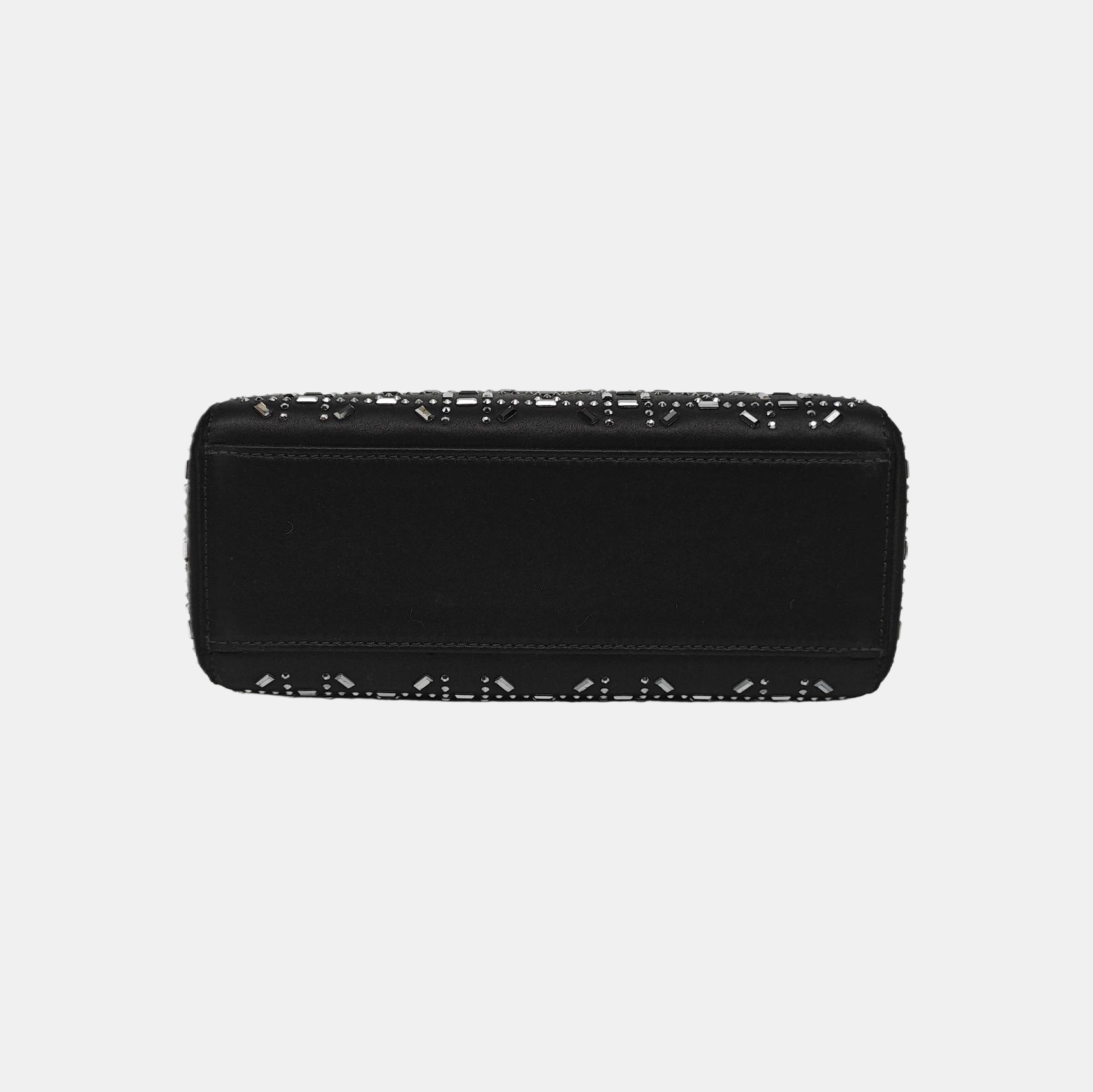 Lady Dior Mini Cannage Silk Satin Black