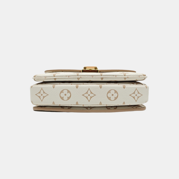 Monogram Coated Canvas Shoulder Bag PM White