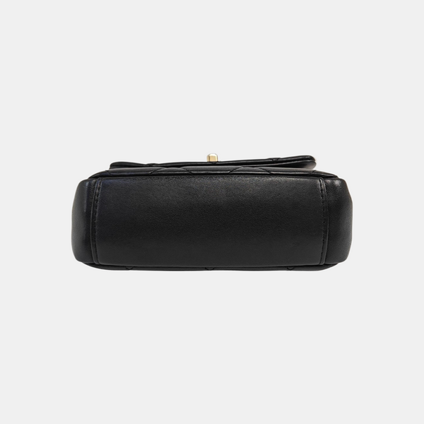 Quilted Lambskin Crossbody Bag Black