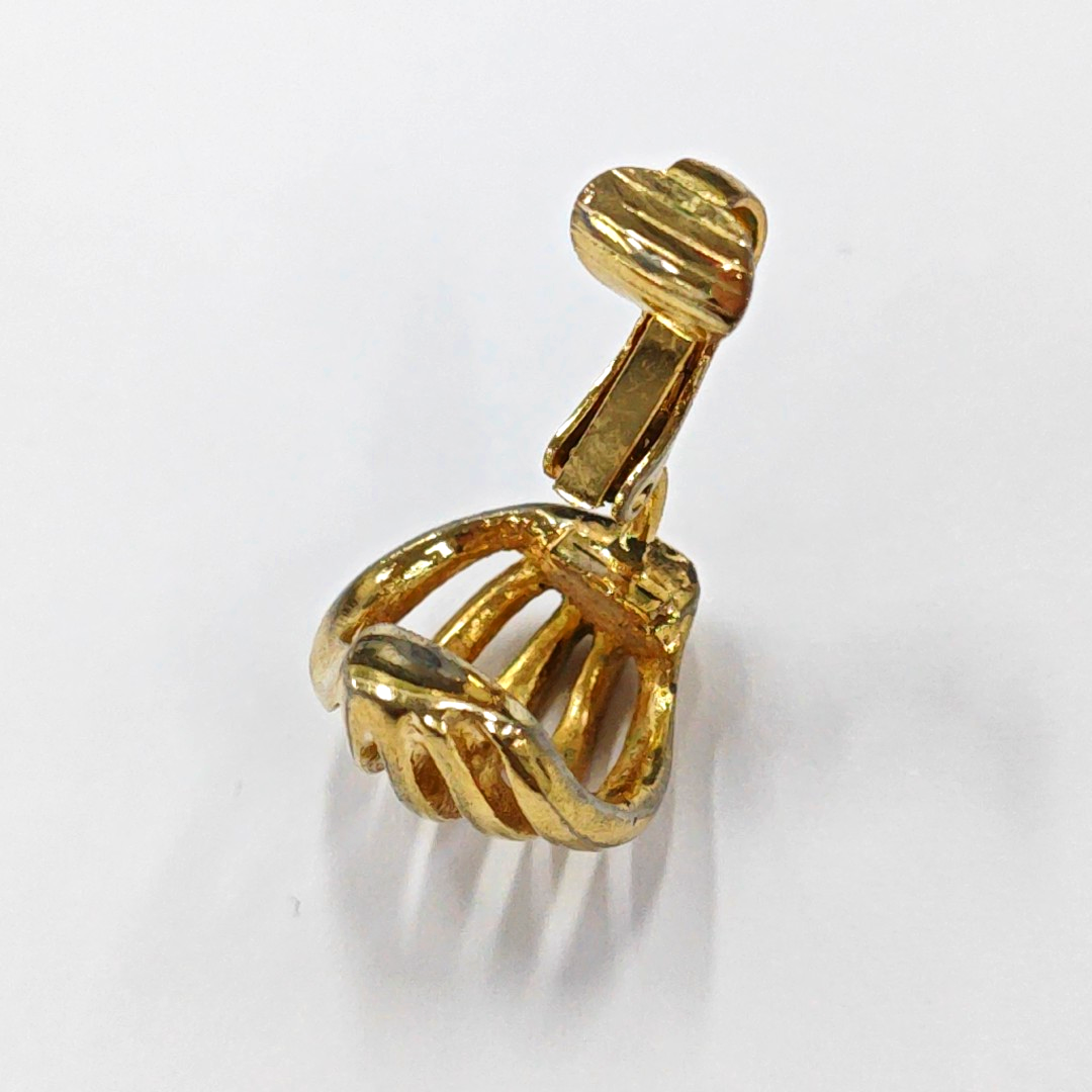 Metal Gold Clip On Earrings