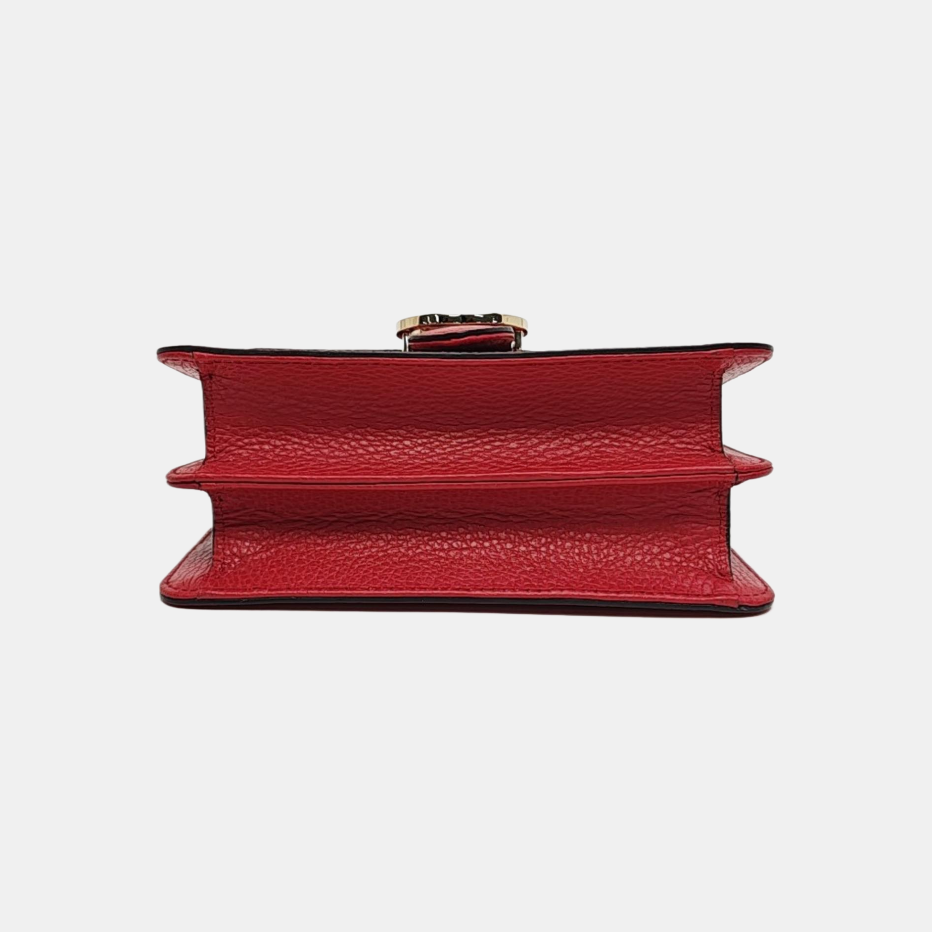 Piel de becerro roja pequeña con GG entrelazadas