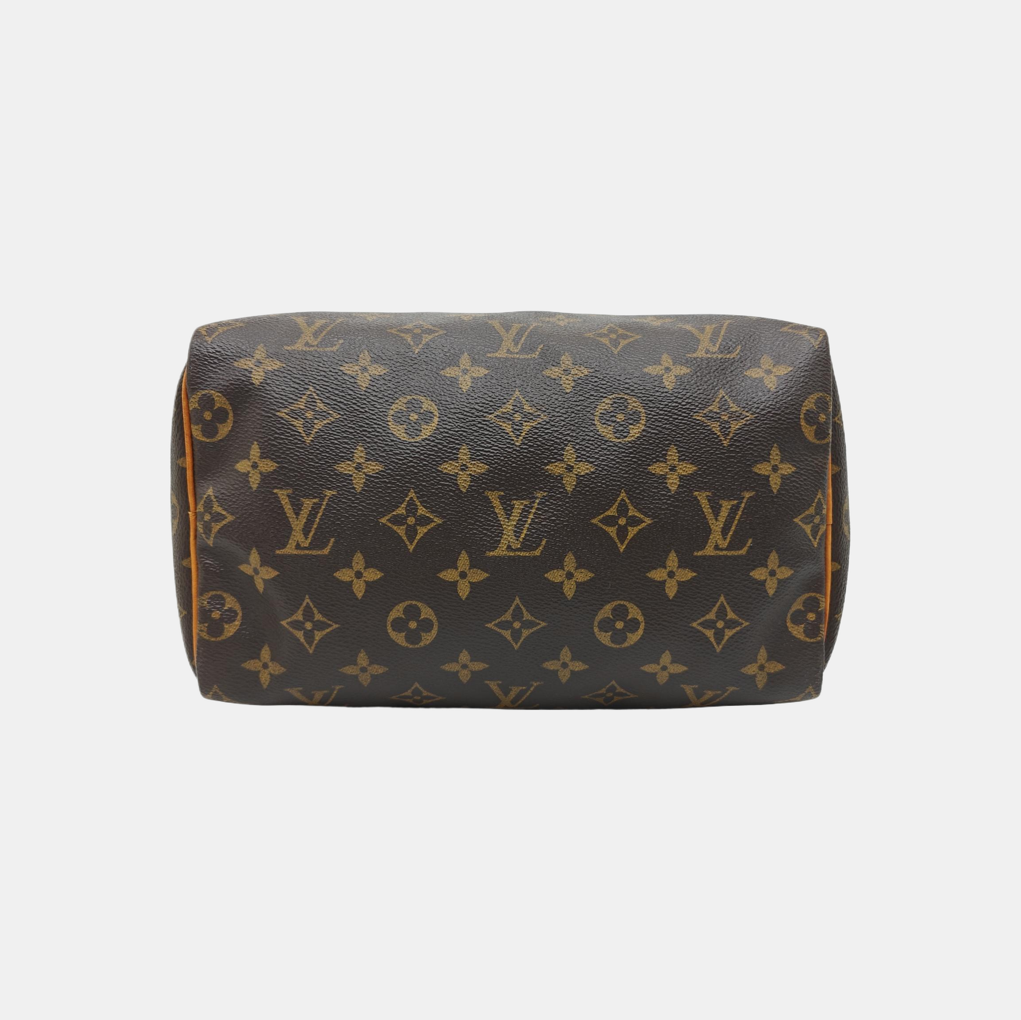 SPEEDY 25 Monogram Coated Canvas Brown