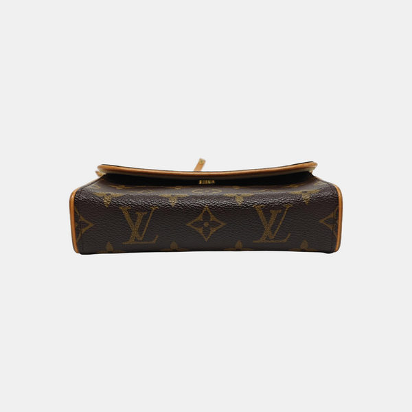 FLORENTINE Monogram Coated Canvas Brown