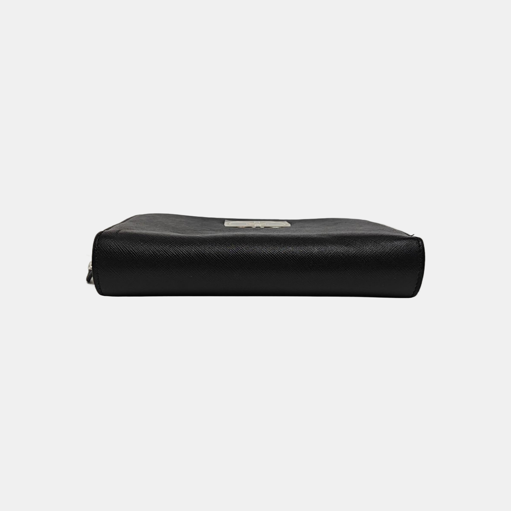 Gancini Calfskin Black Wallet