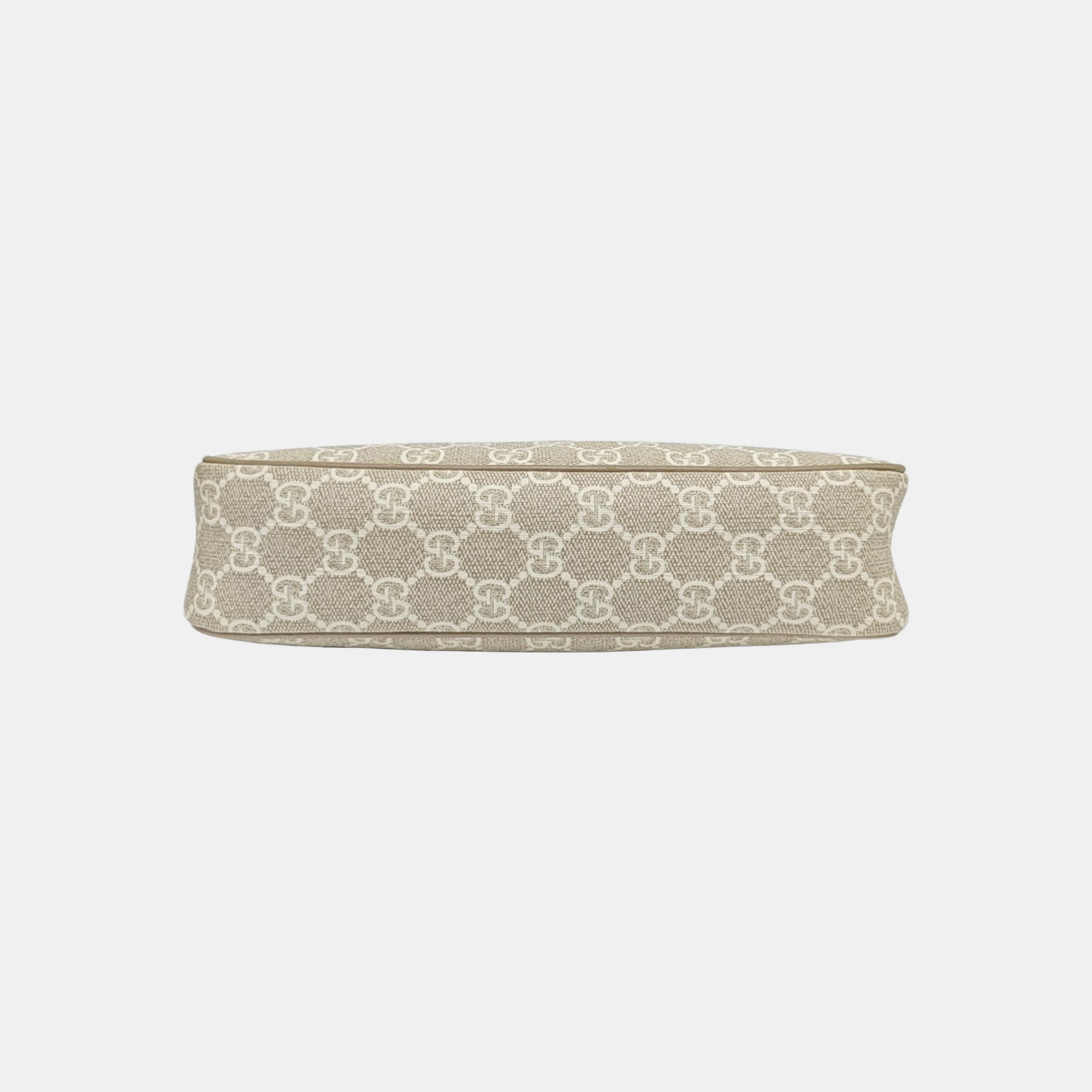 Ophidia Small Monogram Coated Canvas Beige