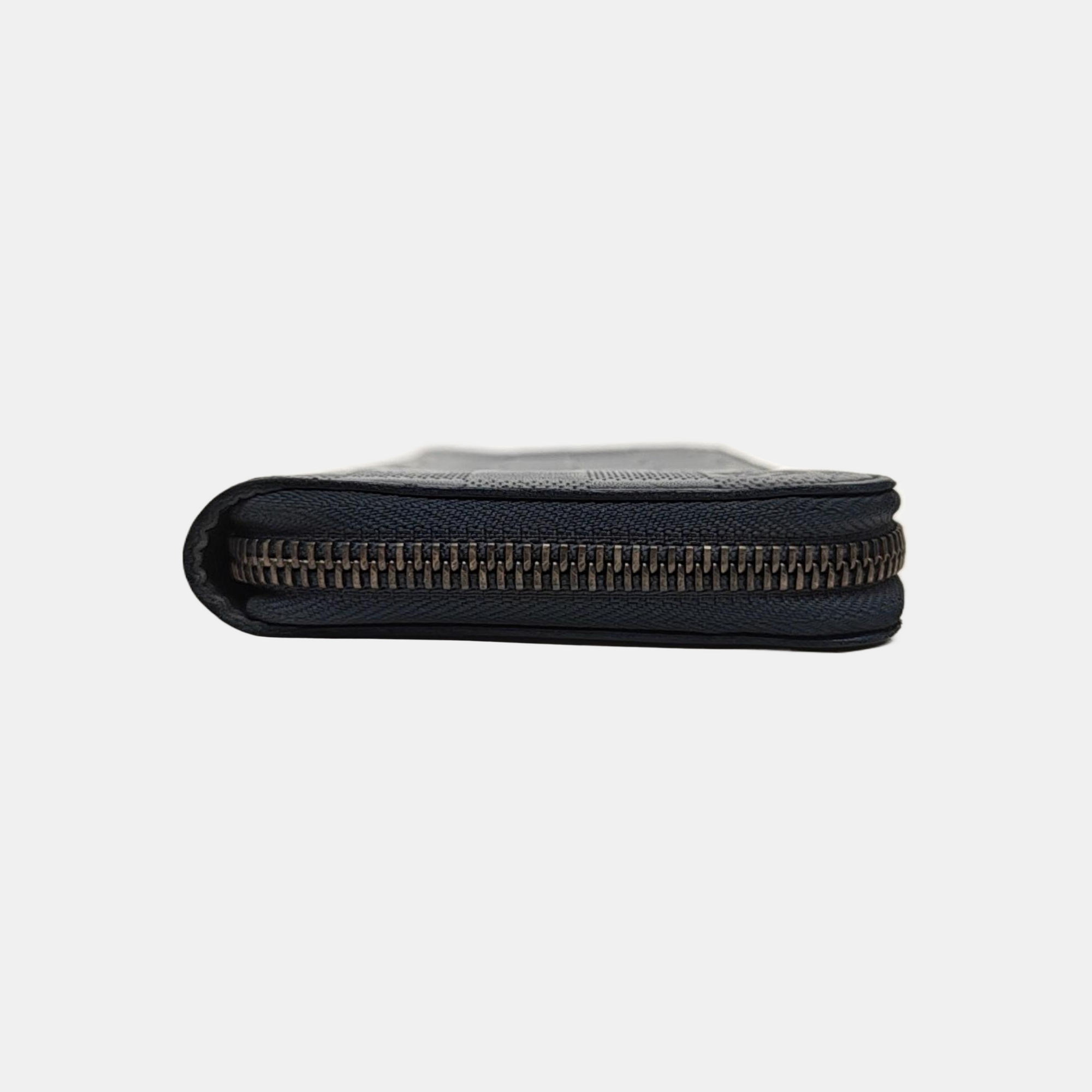 ZIPPY Damier Calfskin Blue Wallet