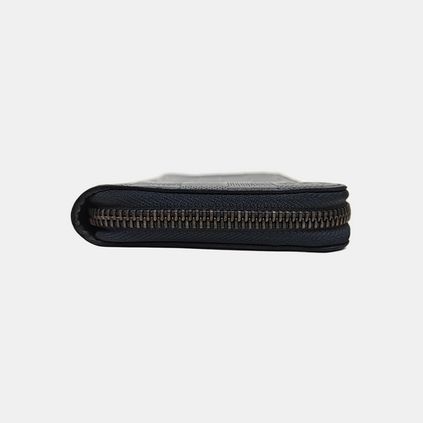 ZIPPY Damier Calfskin Blue Wallet