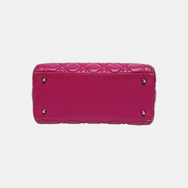 Lady Dior Medium Cannage Lambskin Red