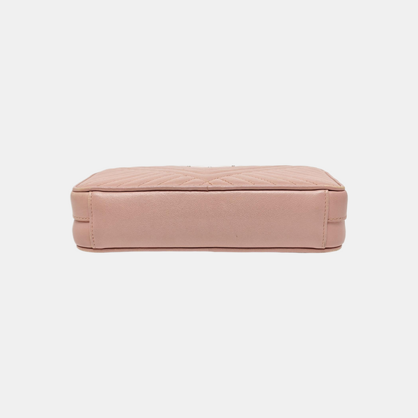 Quilted Lambskin Shoulder Bag Mini Pink
