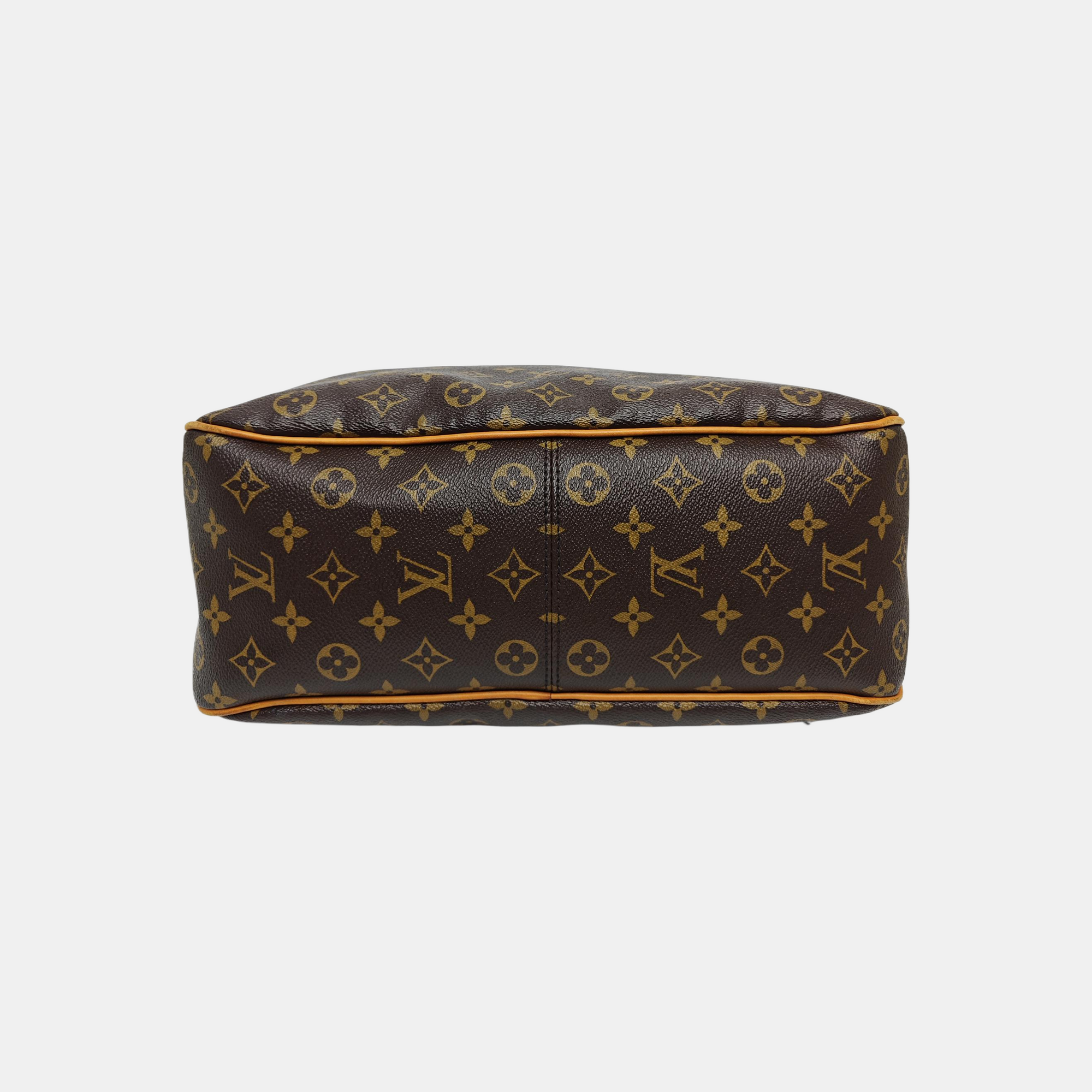 Monogram Coated Canvas Top Handle Bag Brown