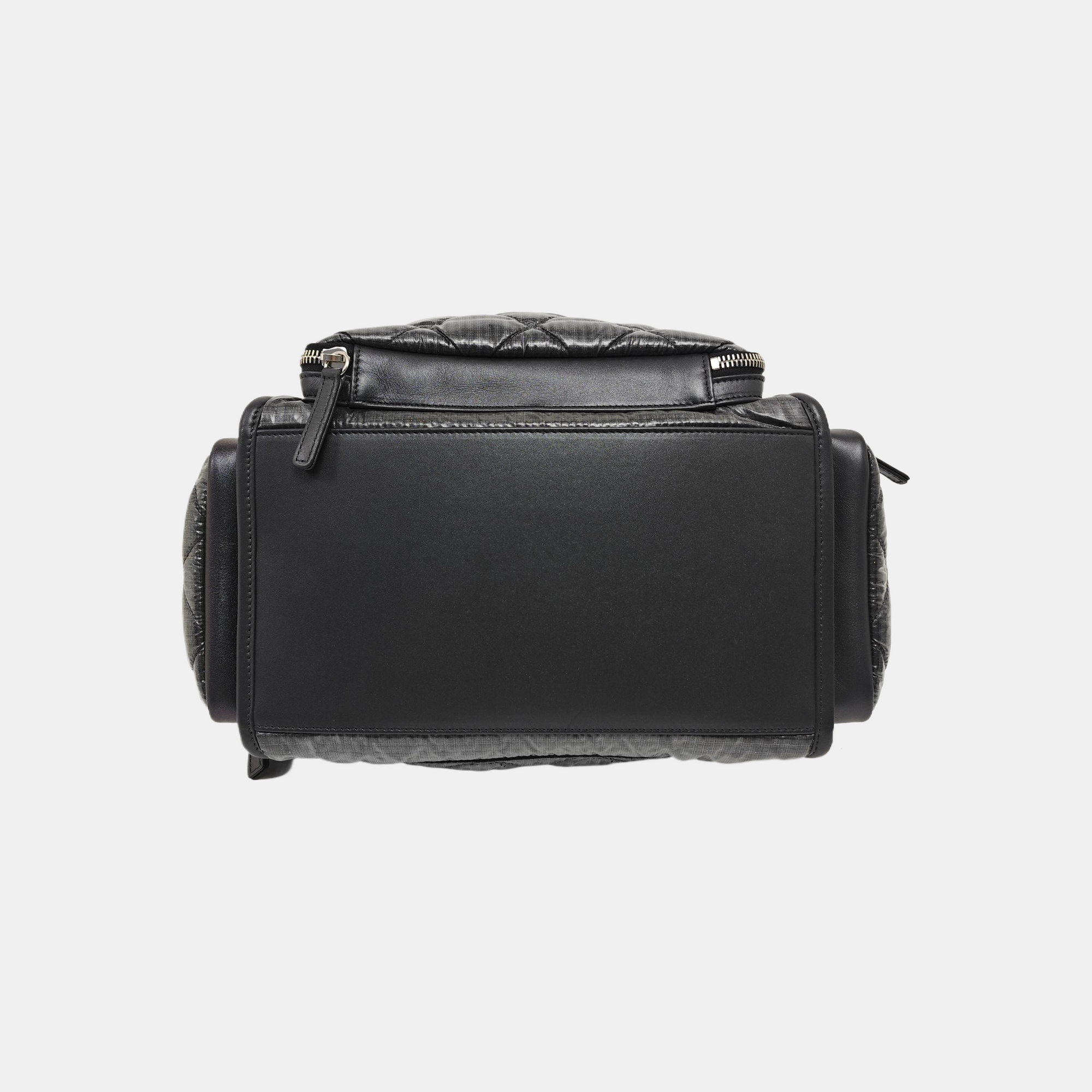 Quilted Nylon Shoulder Bag Gray