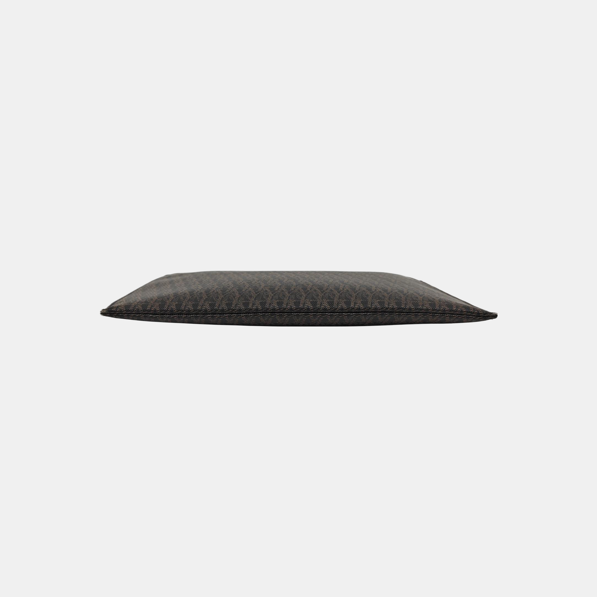 Coated Canvas Clutch Black