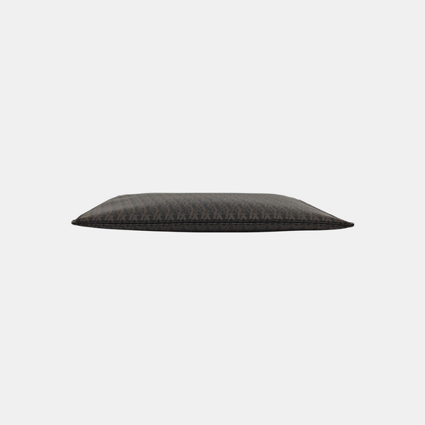 Coated Canvas Clutch Black