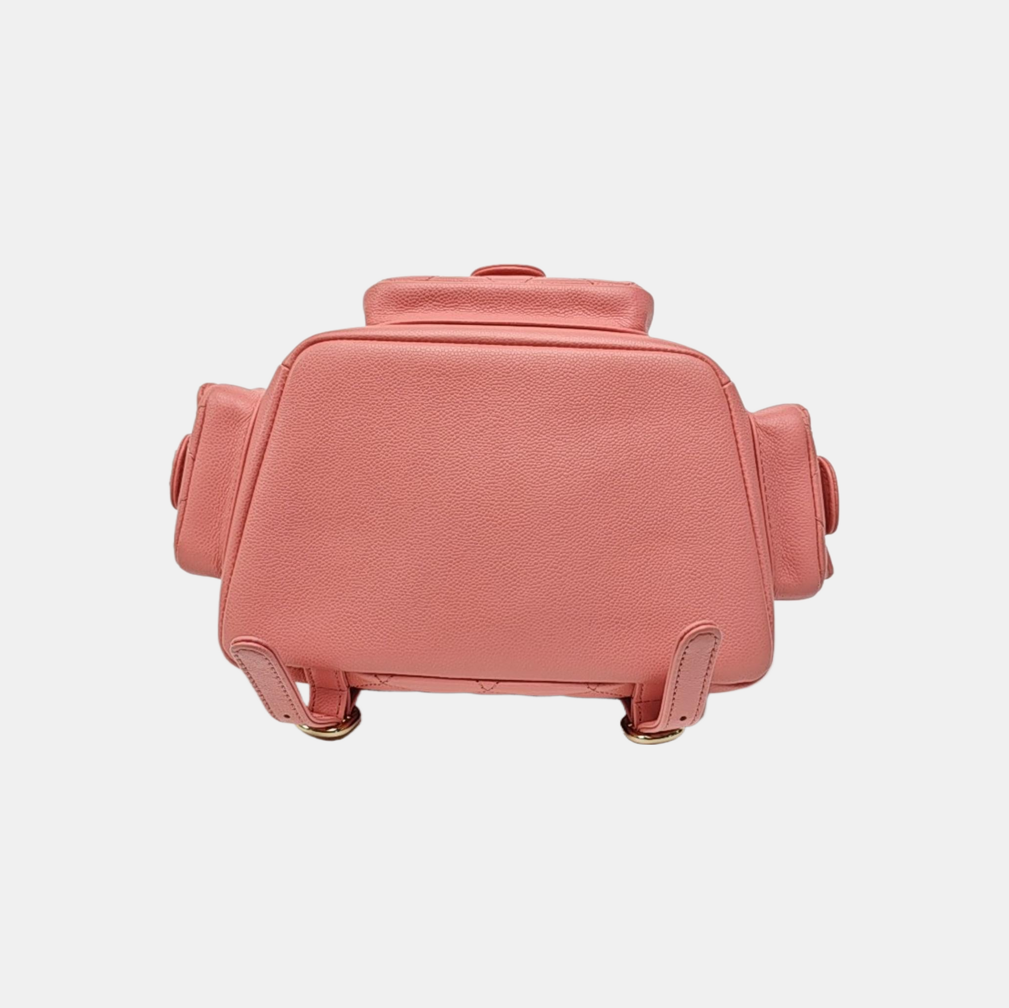 Quilted Grained Calfskin Backpack Small Pink