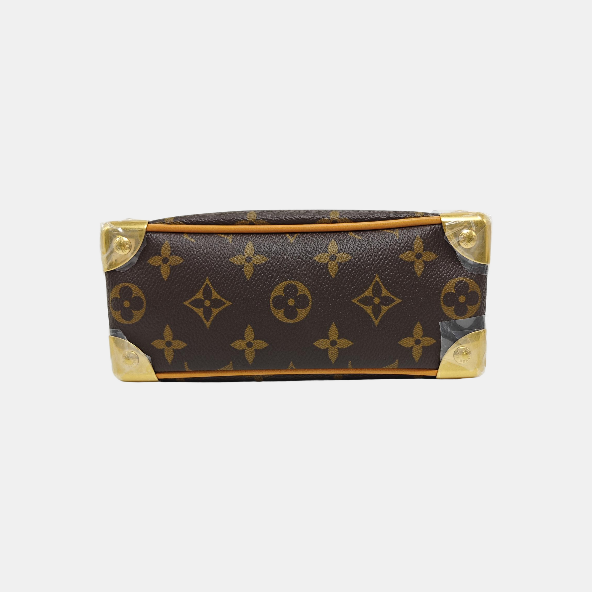 SOFT TRUNK Mini Monogram Coated Canvas Brown