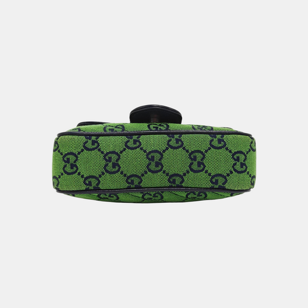 GG Marmont Mini Quilted Canvas Green