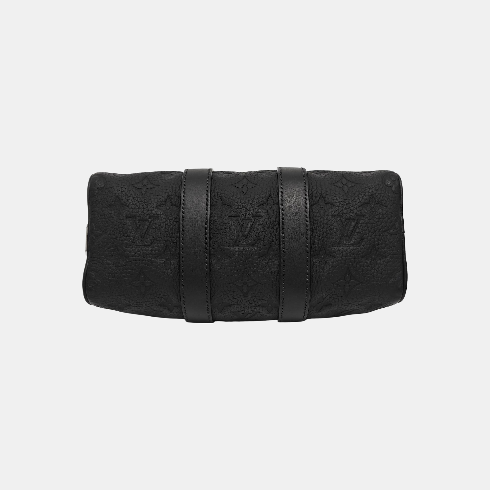 KEEPALL 25 Monogram Calfskin Black