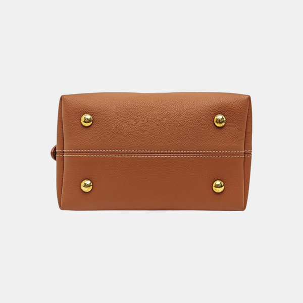 LOW KEY HOBO PM Monogram Calfskin Brown