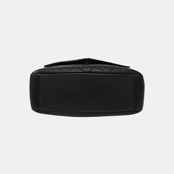 Quilted Calfskin Shoulder Bag Black