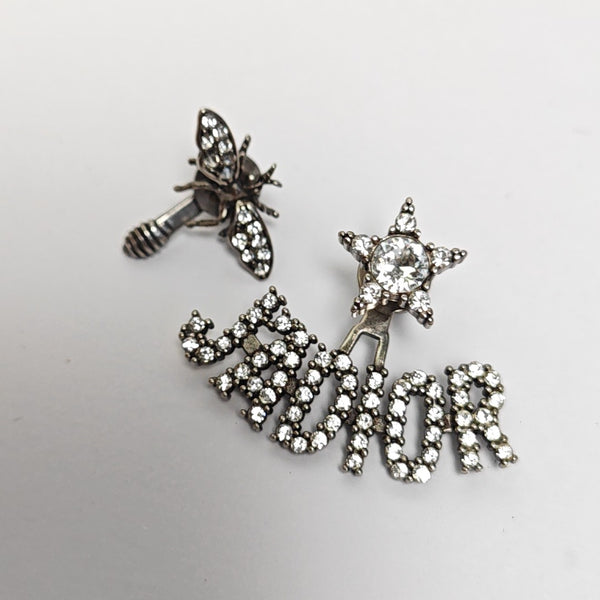 J'adior Metal Silver Stud Earrings