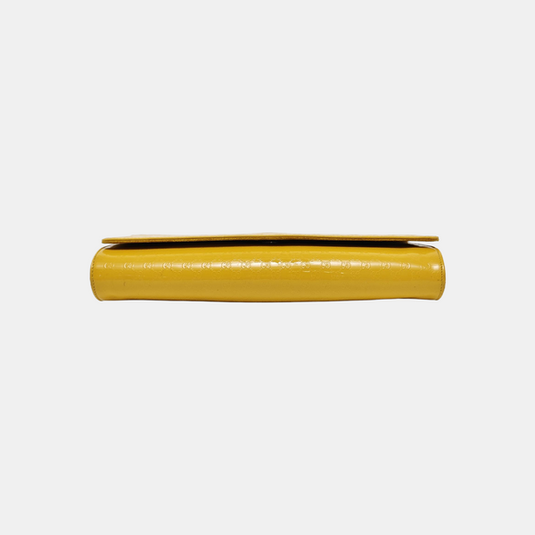 Monogram Patent Leather Clutch Yellow