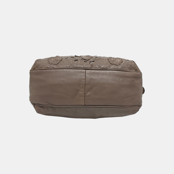 Lambskin Shoulder Bag Gray