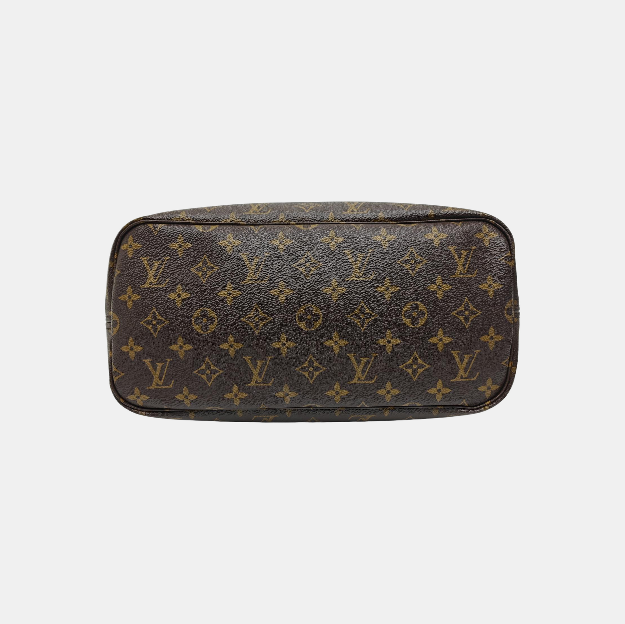 NEVERFULL MM Monogram Coated Canvas Brown